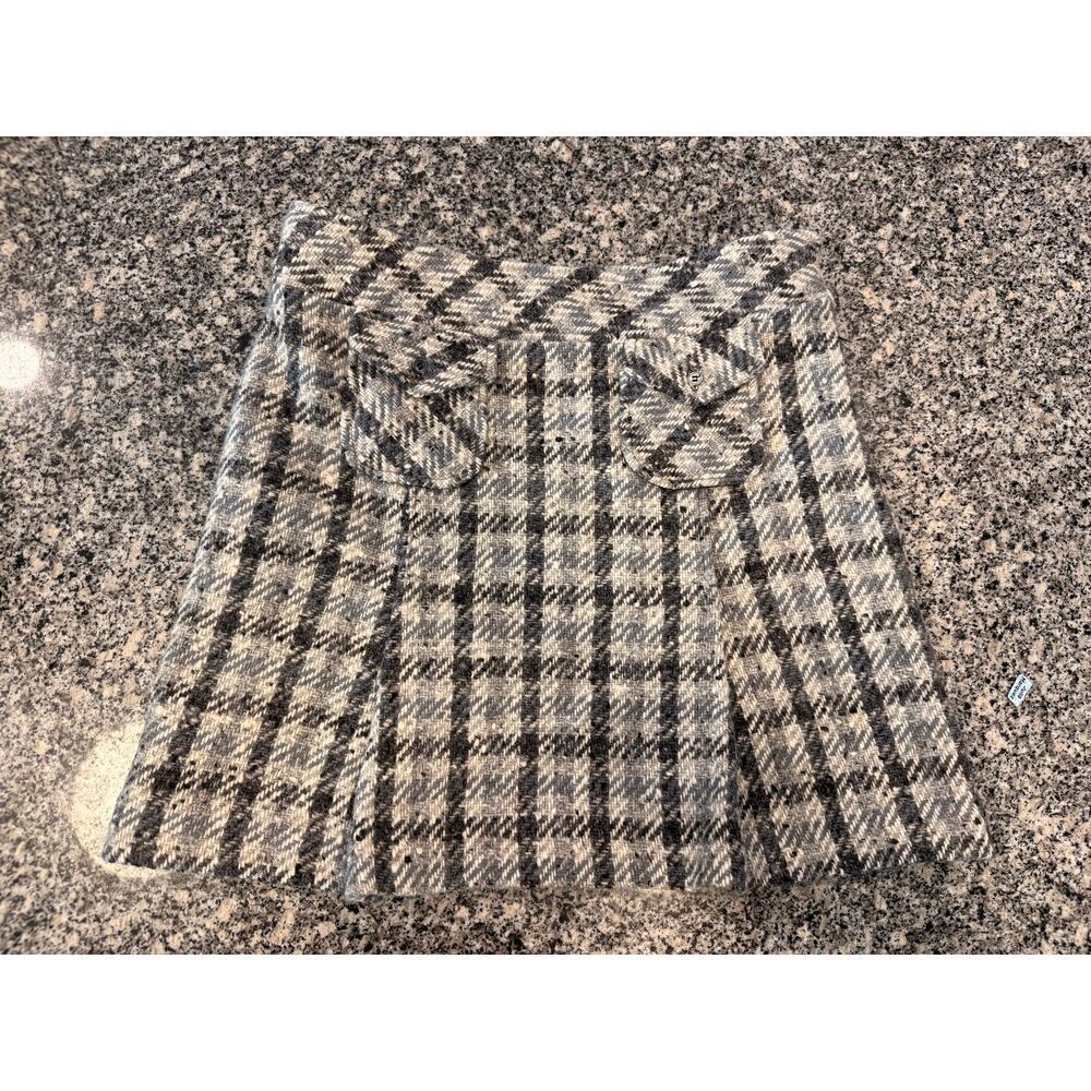 SEARLE Plaid Wool Pleated Mini Skirt - Classic A-Line Size 6 - Picture 2 of 6